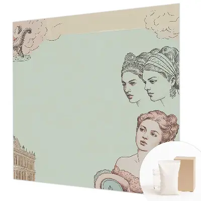Fotobehang naadloos met klassieke collage als patroon