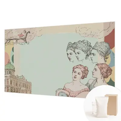 Fotobehang naadloos met klassieke collage als patroon