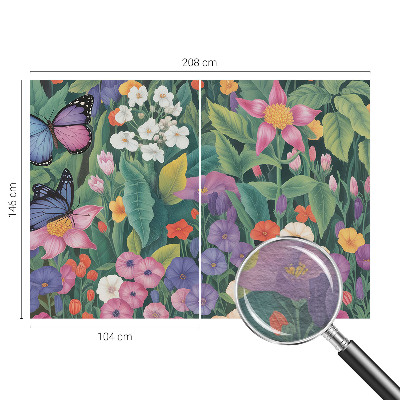 Fotobehang slaapkamer met een bloemenexplosie als motief