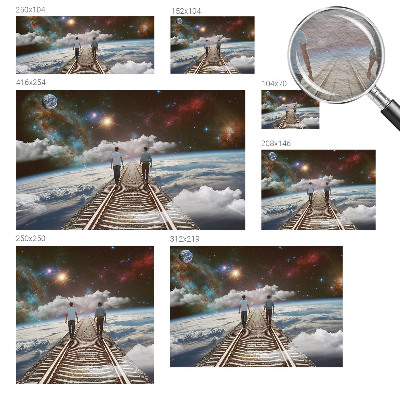 Fotobehang voor slaapkamer Ruimtereis