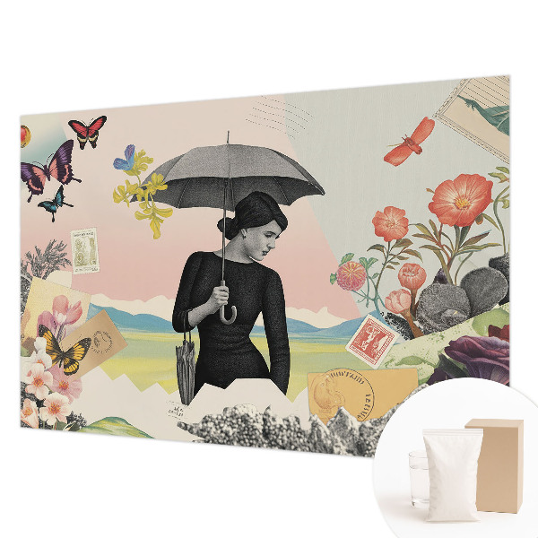 Fotobehang voor de slaapkamer Romantische collage