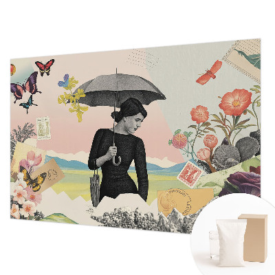 Fotobehang voor de slaapkamer Romantische collage