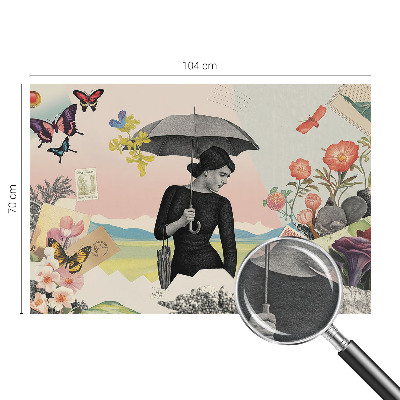 Fotobehang voor de slaapkamer Romantische collage