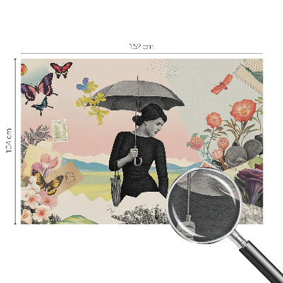 Fotobehang voor de slaapkamer Romantische collage