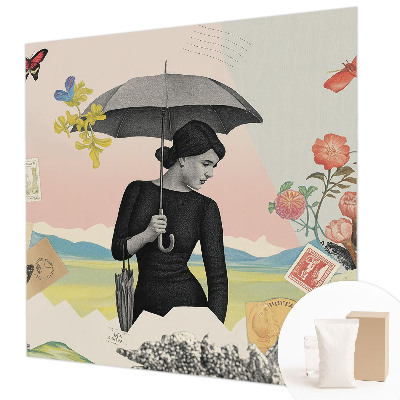 Fotobehang voor de slaapkamer Romantische collage