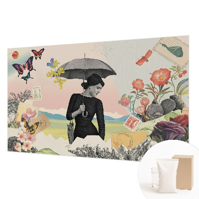 Fotobehang voor de slaapkamer Romantische collage