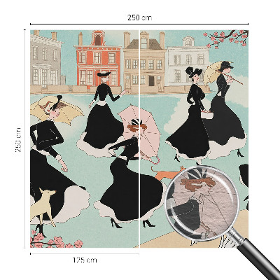 Fotobehang voor de woonkamer Vrouwen die lopen