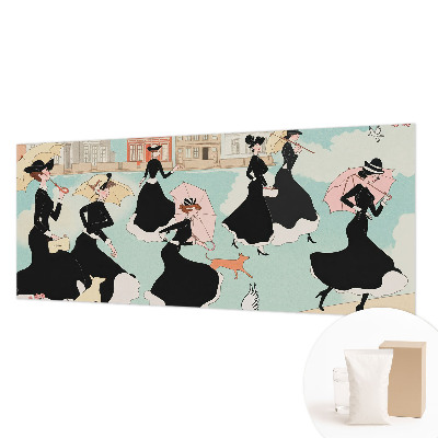 Fotobehang voor de woonkamer Vrouwen die lopen