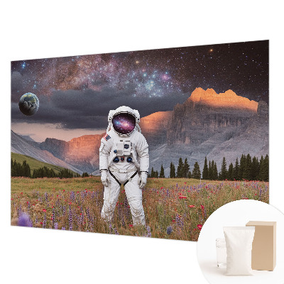 Fotobehang voor de slaapkamer met een kosmisch landschap