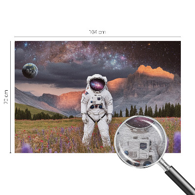 Fotobehang voor de slaapkamer met een kosmisch landschap