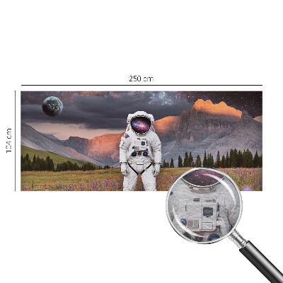 Fotobehang voor de slaapkamer met een kosmisch landschap