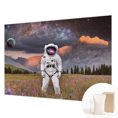 Fotobehang voor de slaapkamer met een kosmisch landschap