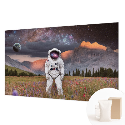 Fotobehang voor de slaapkamer met een kosmisch landschap