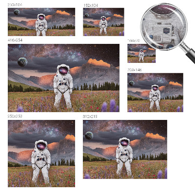 Fotobehang voor de slaapkamer met een kosmisch landschap