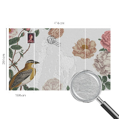 Uniek fotobehang Vintage bloemen