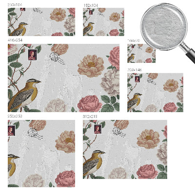 Uniek fotobehang Vintage bloemen