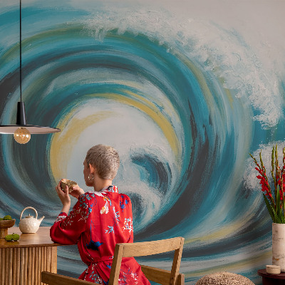 Fotobehang vliesbehang Zeegolf