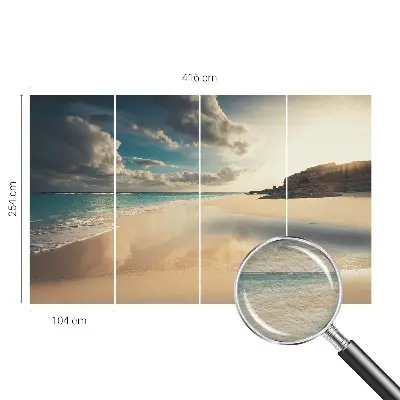 Vliesbehang Fotobehang Woonkamer met het motief 'Zonnige kust'