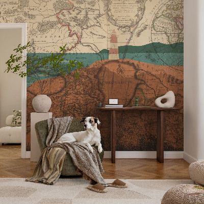 Fotobehang op maat Historische kaart