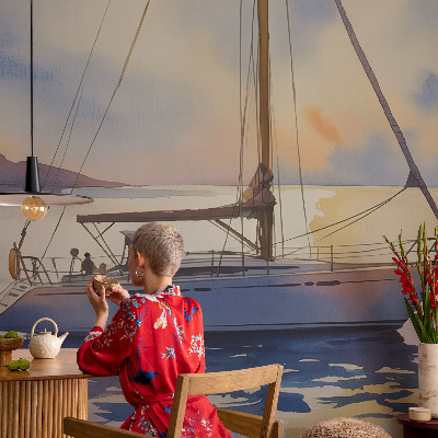 Naadloos fotobehang Zeilboot West
