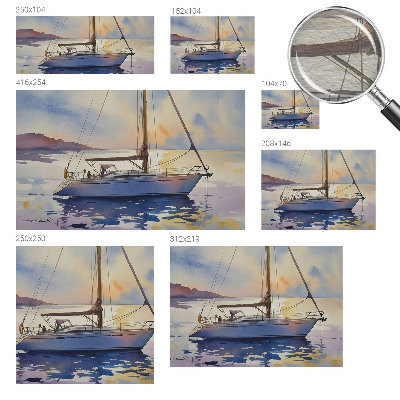 Naadloos fotobehang Zeilboot West