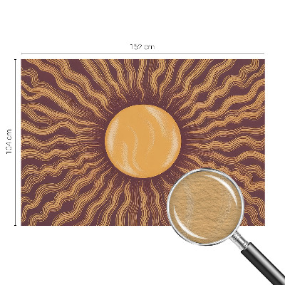 Fotobehang woonkamer met print van zonnestralen