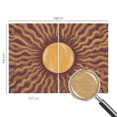 Fotobehang woonkamer met print van zonnestralen