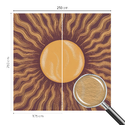 Fotobehang woonkamer met print van zonnestralen