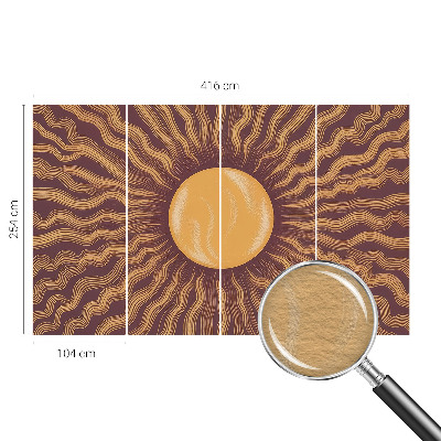Fotobehang woonkamer met print van zonnestralen