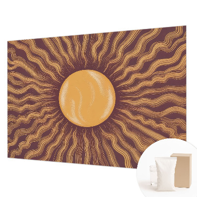 Fotobehang woonkamer met print van zonnestralen
