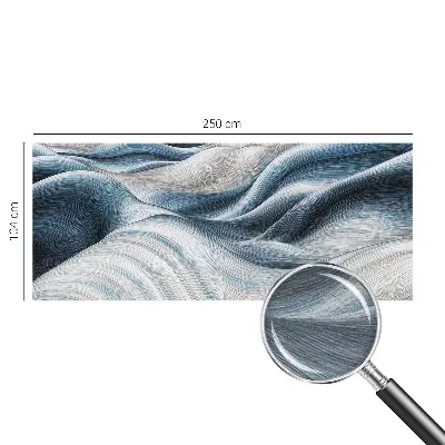 Fotobehang voor slaapkamer met een ontwerp van zachte golven