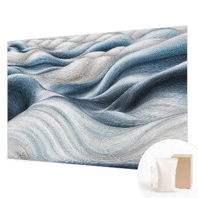 Fotobehang voor slaapkamer met een ontwerp van zachte golven