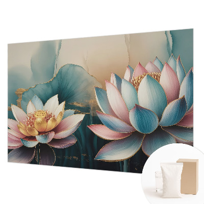 Fotobehang voor de slaapkamer met lotusbloemen van Harmonie