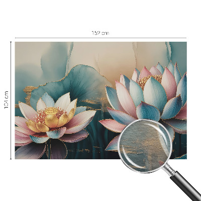 Fotobehang voor de slaapkamer met lotusbloemen van Harmonie
