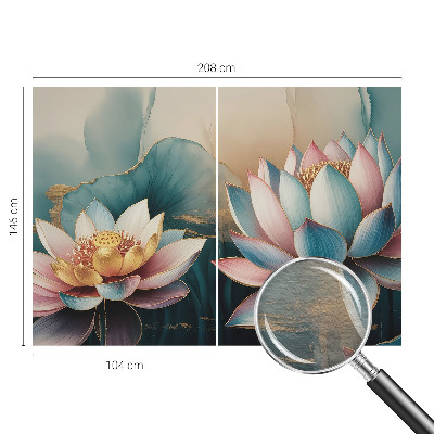 Fotobehang voor de slaapkamer met lotusbloemen van Harmonie