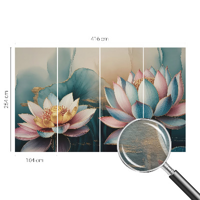 Fotobehang voor de slaapkamer met lotusbloemen van Harmonie
