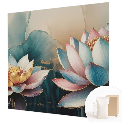 Fotobehang voor de slaapkamer met lotusbloemen van Harmonie