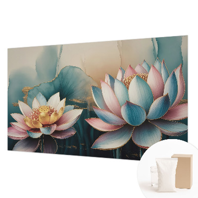 Fotobehang voor de slaapkamer met lotusbloemen van Harmonie