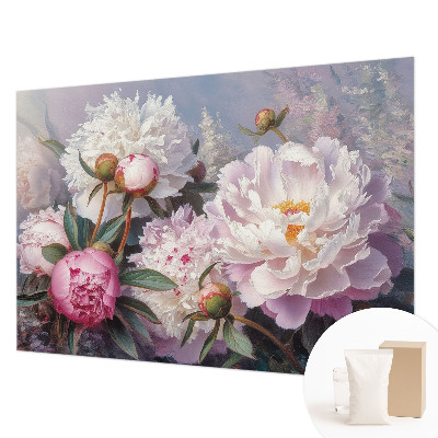 Fotobehang voor de woonkamer Pioenrozenboeket