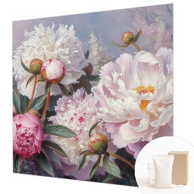 Fotobehang voor de woonkamer Pioenrozenboeket