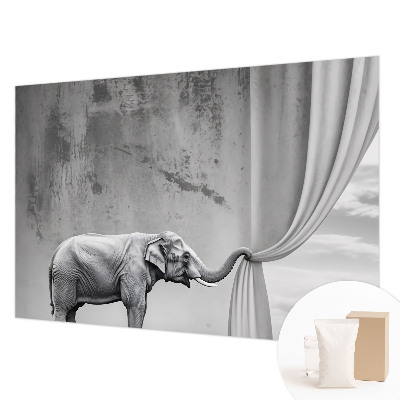 Sfeervol fotobehang met een surrealistische olifant als decoratief motief