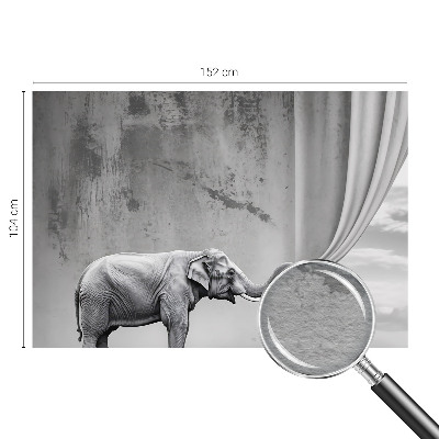 Sfeervol fotobehang met een surrealistische olifant als decoratief motief