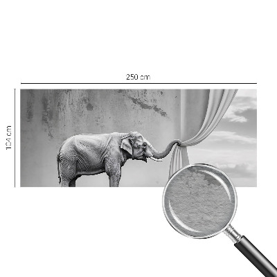 Sfeervol fotobehang met een surrealistische olifant als decoratief motief