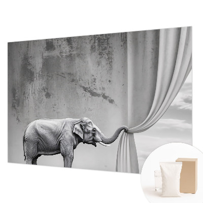 Sfeervol fotobehang met een surrealistische olifant als decoratief motief