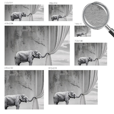 Sfeervol fotobehang Surrealistische olifant