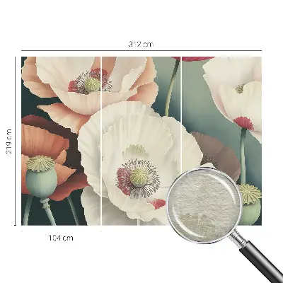 Fotobehang vliesbehang met een bloemenprachtprint