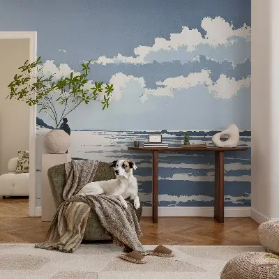 Fotobehang vlies met het motief 'Stilte op het strand'