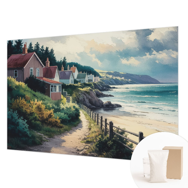 Vlies fotobehang op maat Klifhuizen