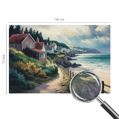 Vlies fotobehang op maat Klifhuizen