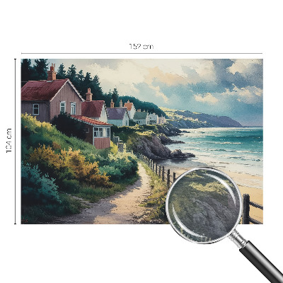 Vlies fotobehang op maat Klifhuizen